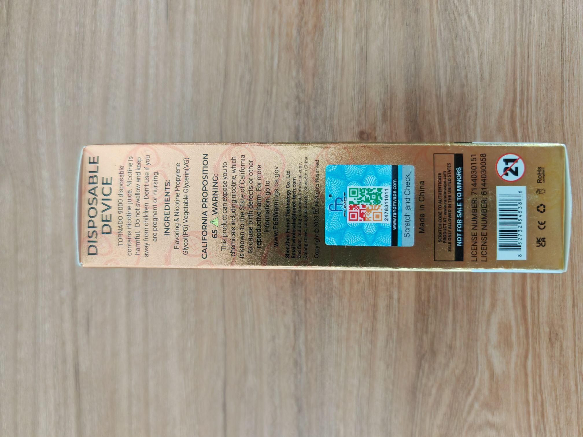 Fumot RandM Tornado 9000 Puffs | Buy Vape Fumot Tornado Wholesale Germany