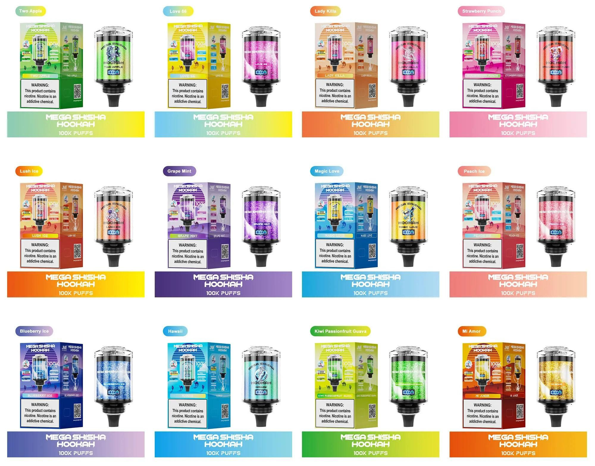New Arrival JNR Mega Shisha Hookah 100000 100K Puffs Wholesale Netherlands Disposable Vape