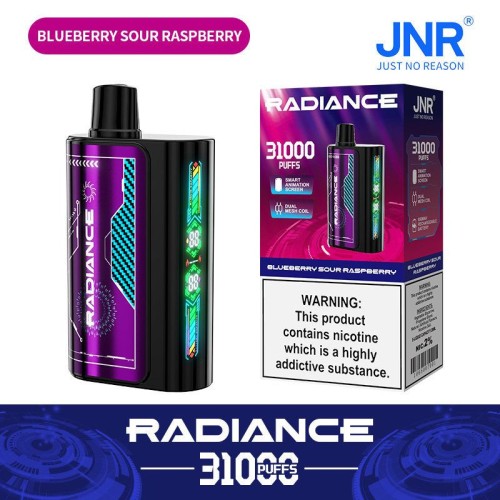 JNR Radiance 31000 Puffs Disposable Vape Belgium 950 mAh Rechargeable Battery JNR Vapes Wholesale